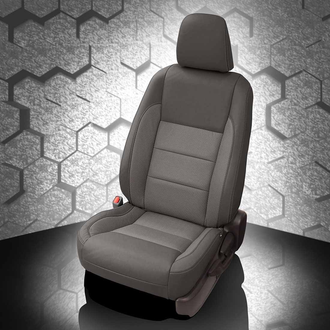 LT GREY wrap, ASH Insert, Perf Inserts & Wings, LT GREY double stitching