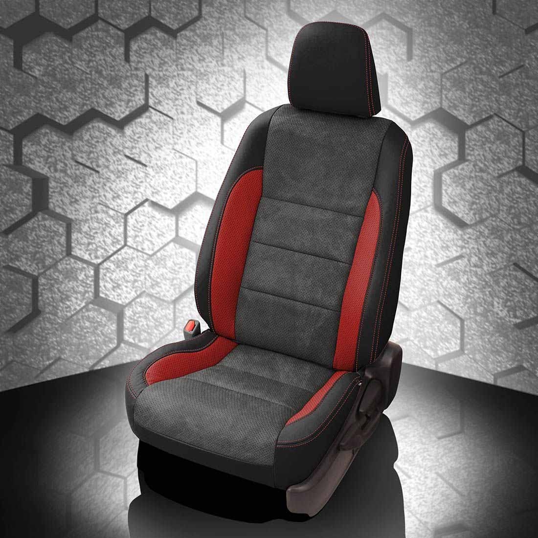 BLACK wrap, ~6929 DARK SLATE Body, Perf Body & Wings, RED contrast all stitch, RED wings