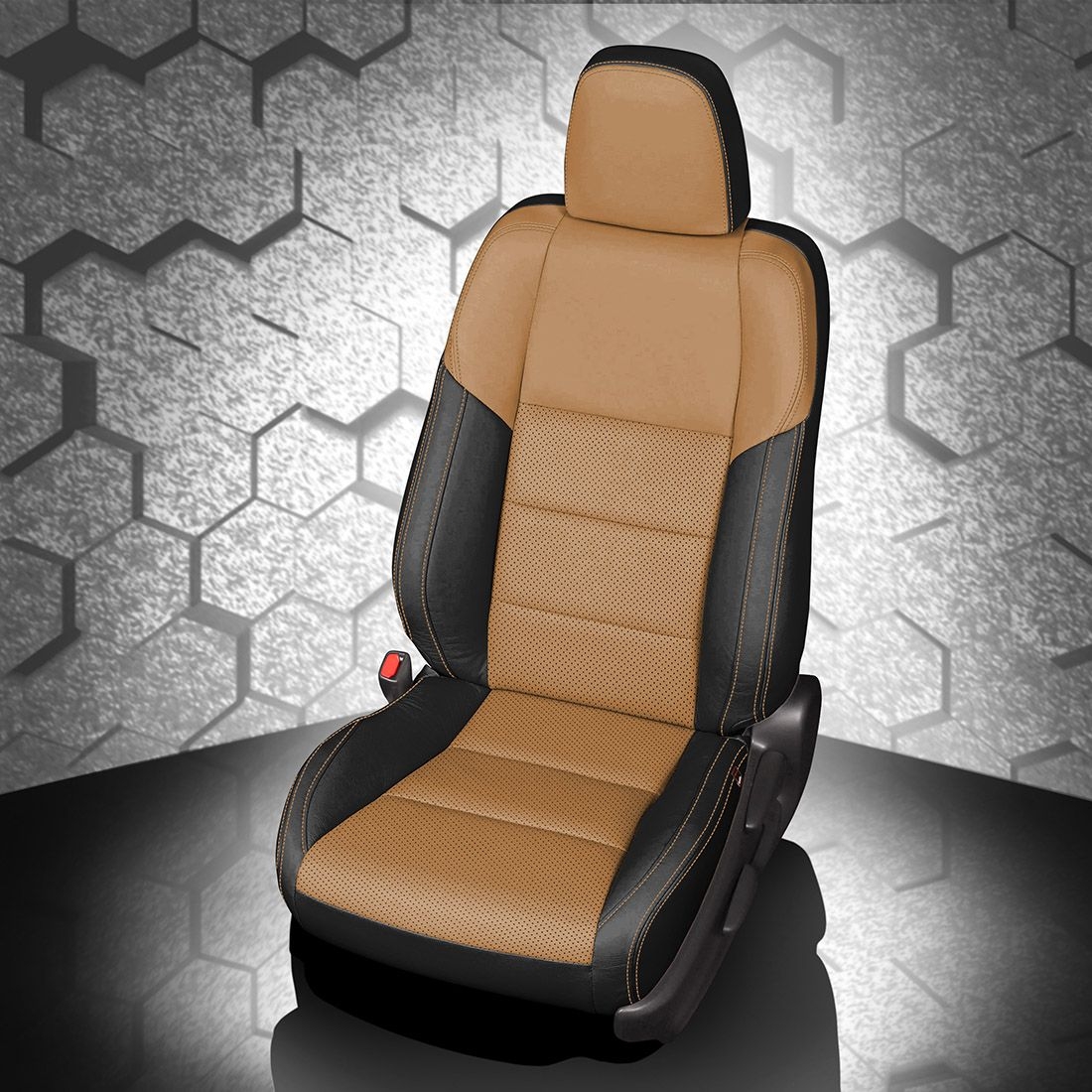 BLACK wrap, TAN Center, Perf Combo, TAN contrast all stitch