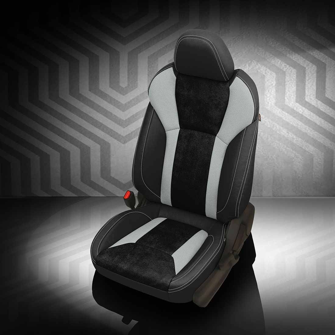 BLACK wrap, ~3030 RAVEN Body, Perf Wings, CEMENT contrast all stitch, CEMENT wings