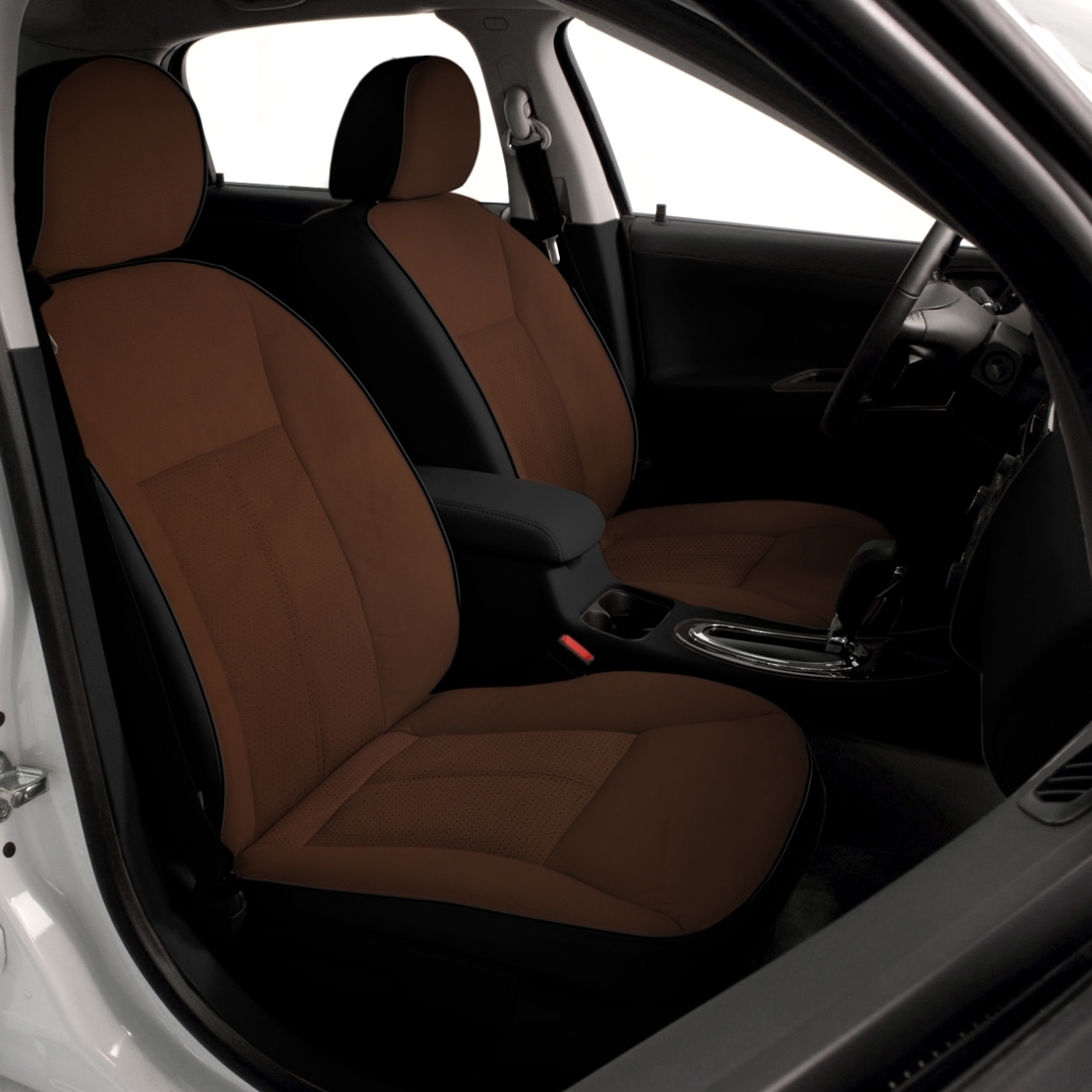 BLACK wrap, AMARETTO Facing, Perf Inserts, BLACK piping