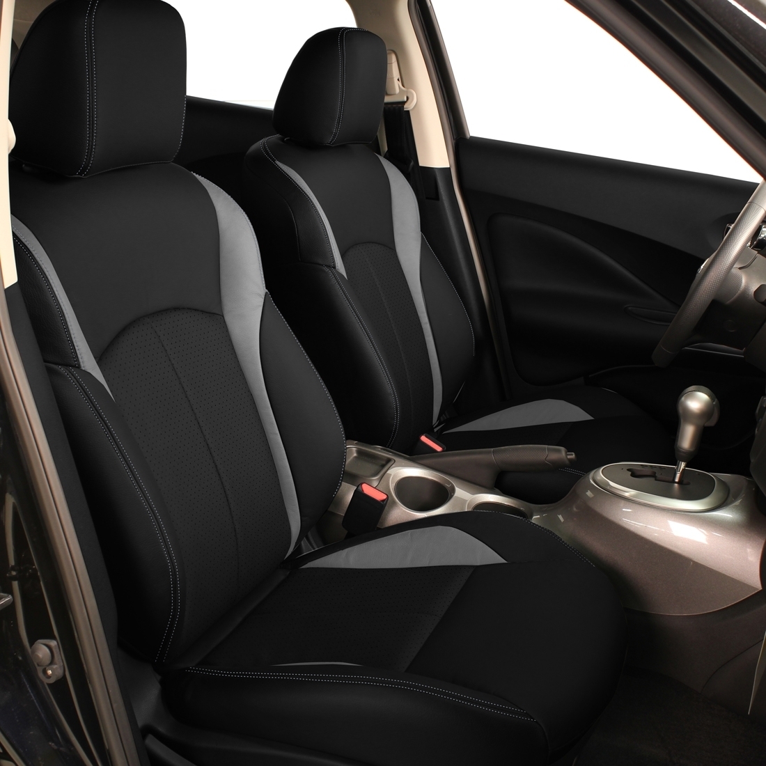 BLACK wrap, SILVER Wings, Perf Inserts, SILVER double stitching