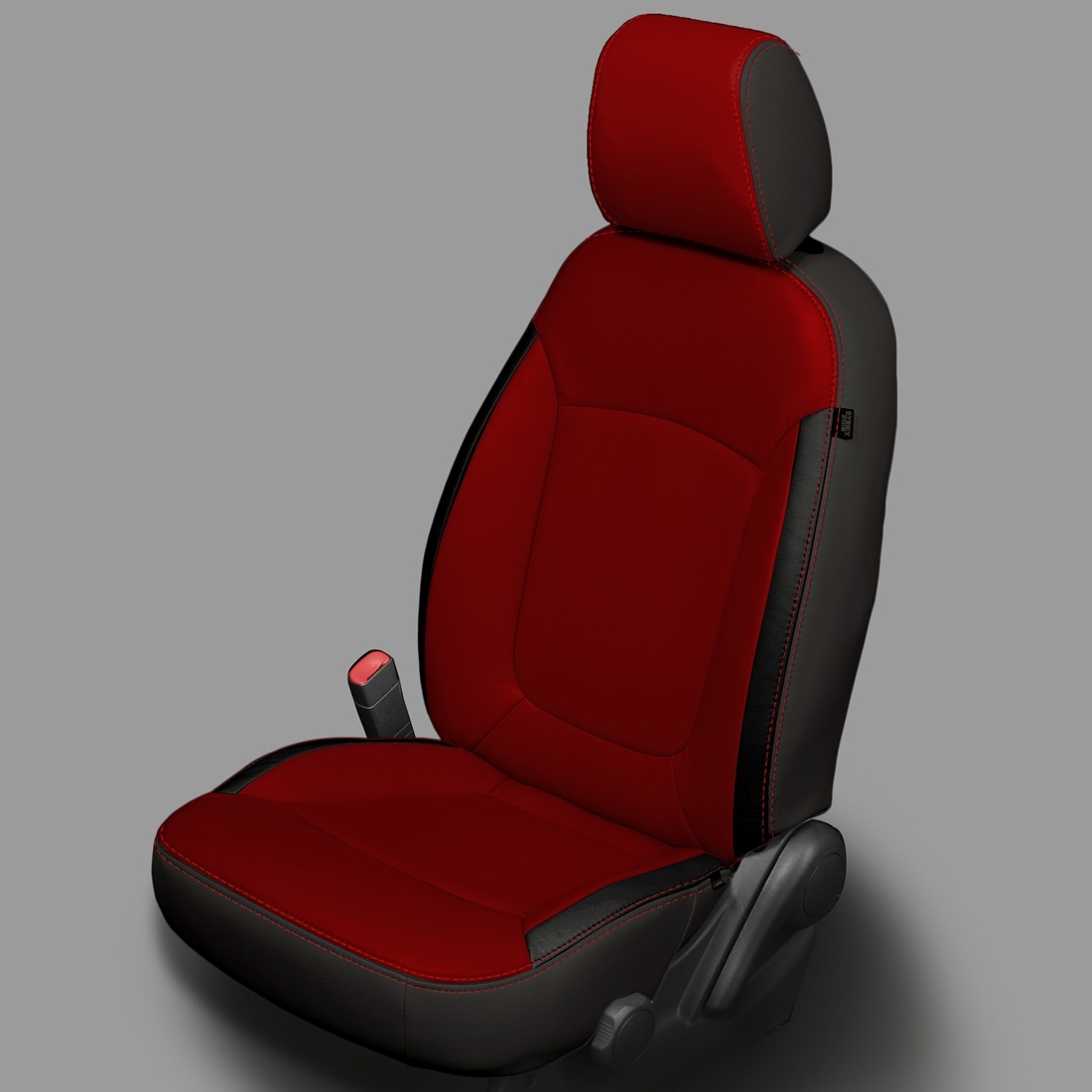 CHARCOAL wrap, RED Facing, RED double stitching, ~3030 RAVEN wings