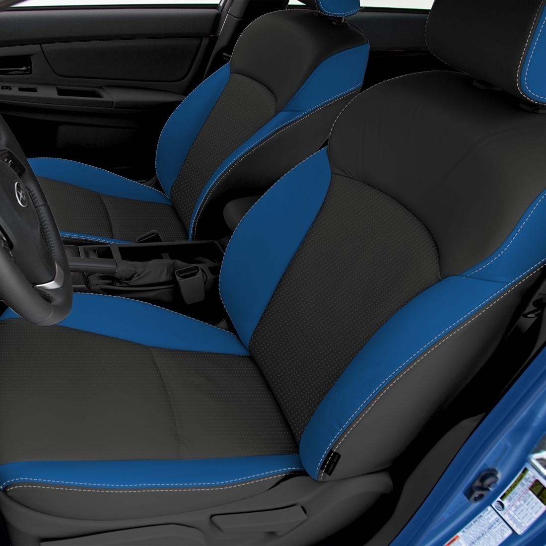BLACK wrap, BCDA BLUE Combo, LT GREY double stitching, ~3037 SAPPHIRE wings