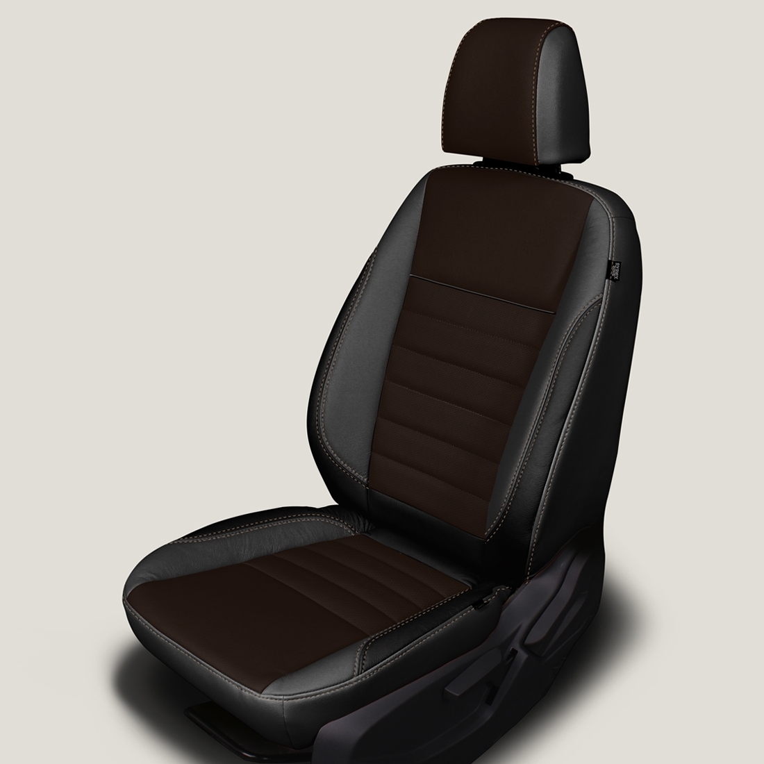 BLACK wrap, JAVA Combo, Perf Centers, TEAK stitching, ~3030 RAVEN wings