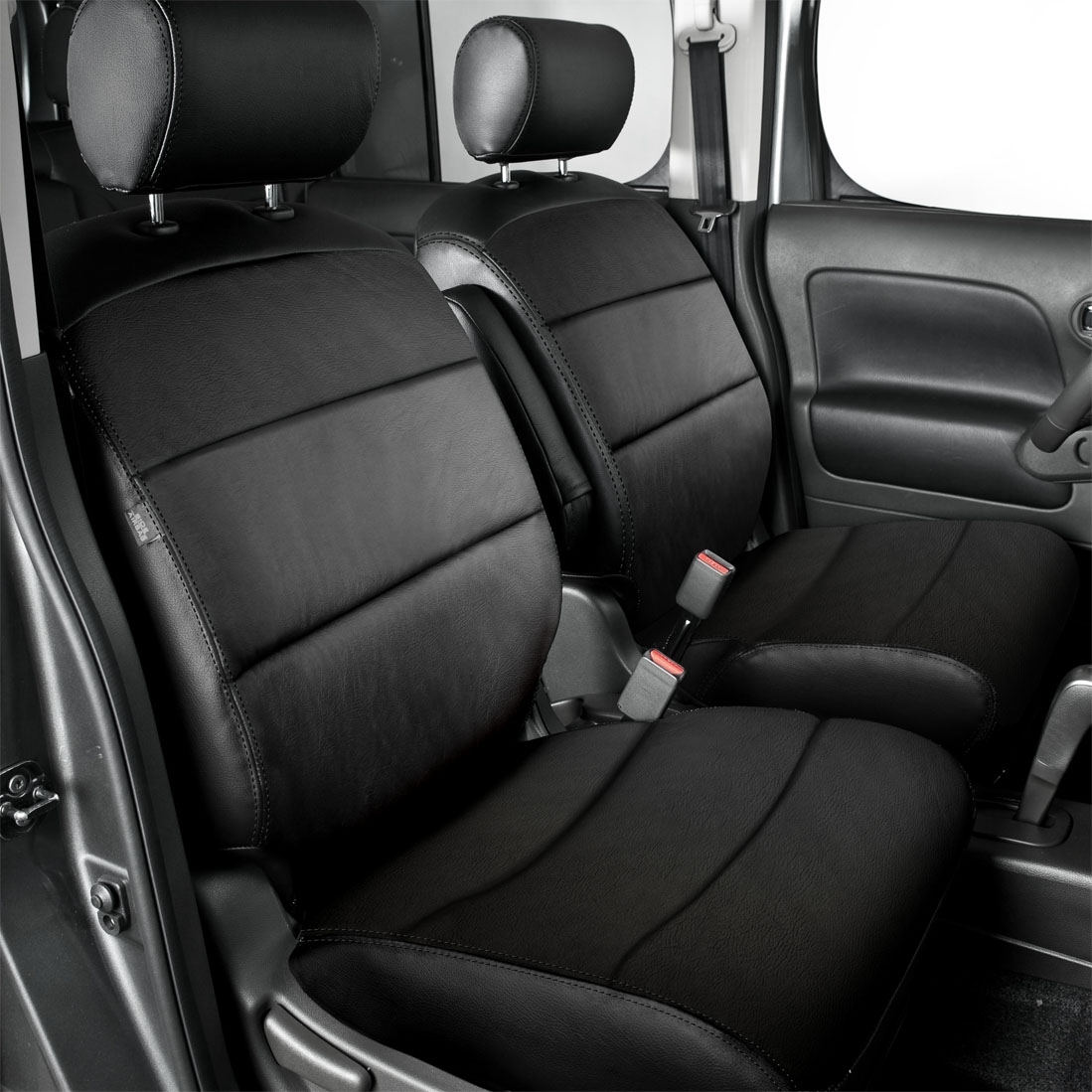 BLACK wrap, BLACK double stitching