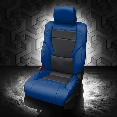 ADMIRAL BLUE wrap, BLACK  Insert, Perf Inserts, BLACK contrast all stitch